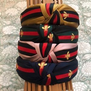 Set of FOUR bee Knotted Headbands